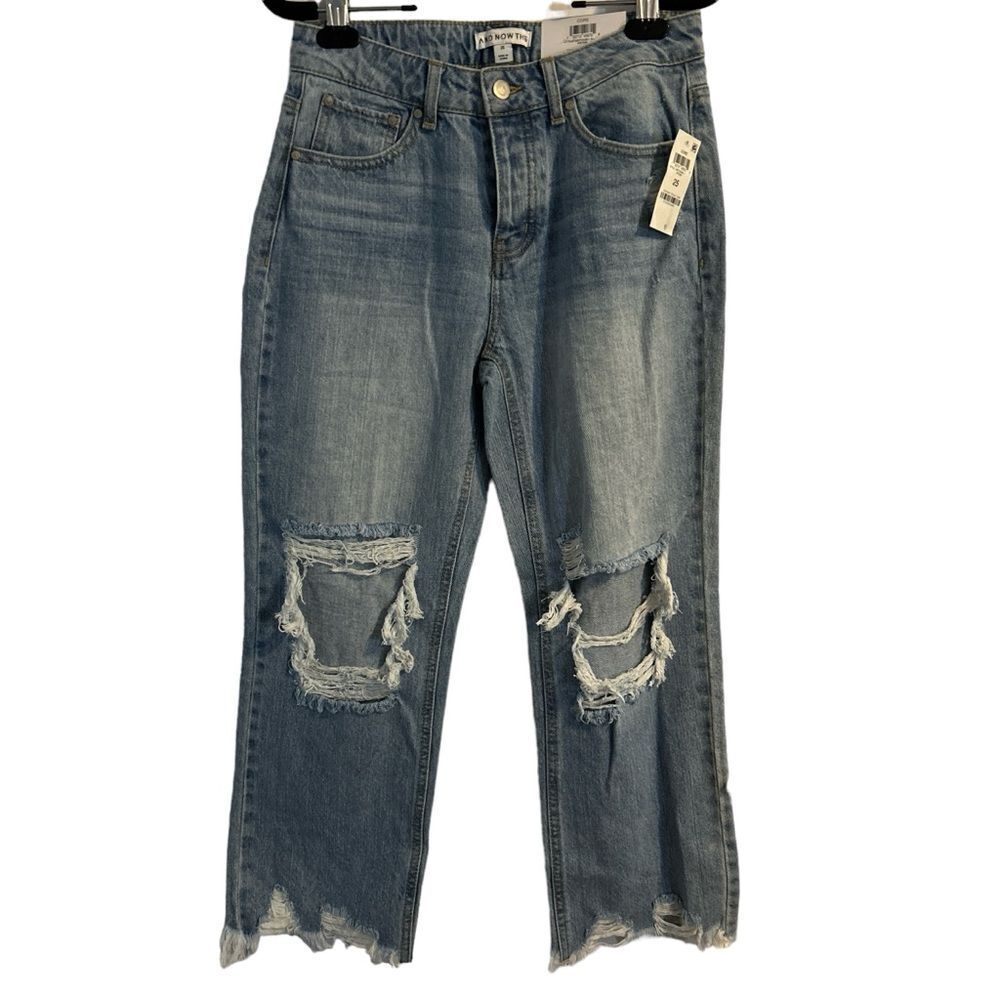 And Now This Macy’s The Mini Wide High Rise Relaxed Fit Cropped Jeans Size 25